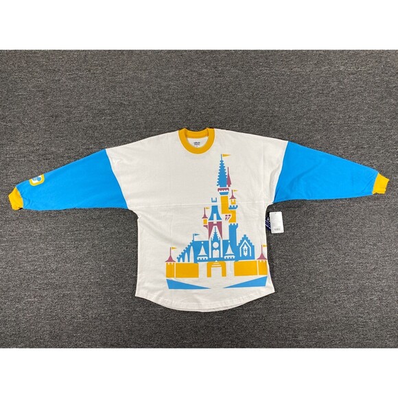 Spirit Jersey Disney World Castle Small Blue Yellow Adult Mens Womens Small - Picture 9 of 16